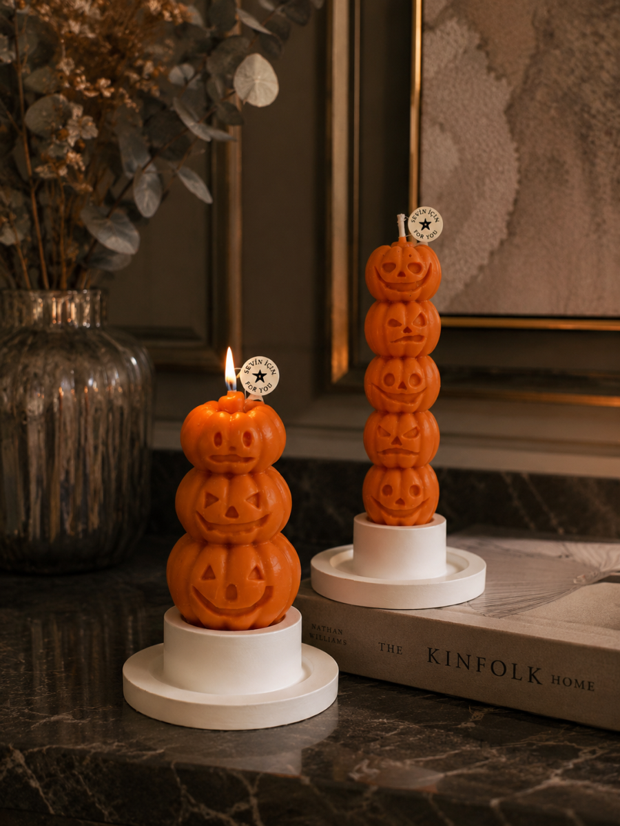 Pumpkin Glow Cadılar Bayramı Mum Seti