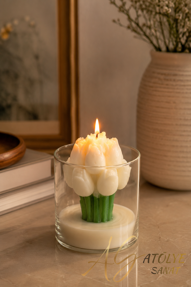 Lalelim Çiçek Mum - 2