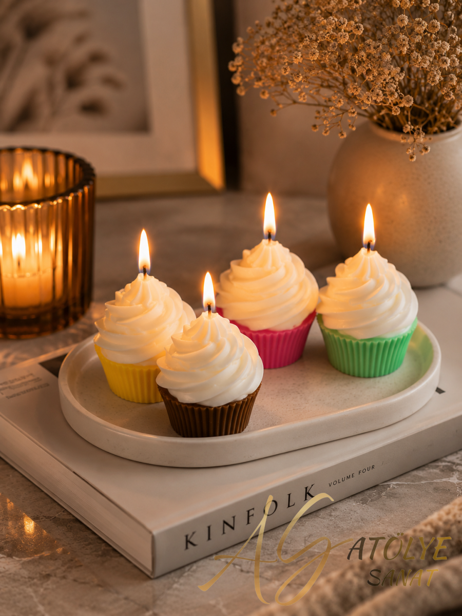 طقم شموع خطوبة Sweet Cupcake - 2