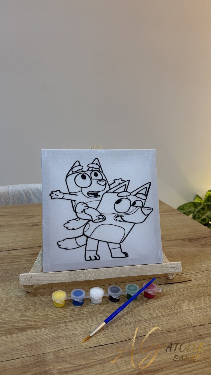 Bluey ve Bingo Tuval Boyama Seti